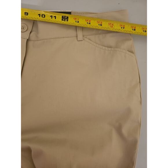 KIM ROGERS Size 14 Beige Capri Pants No Gap Waistband - Picture 7 of 9